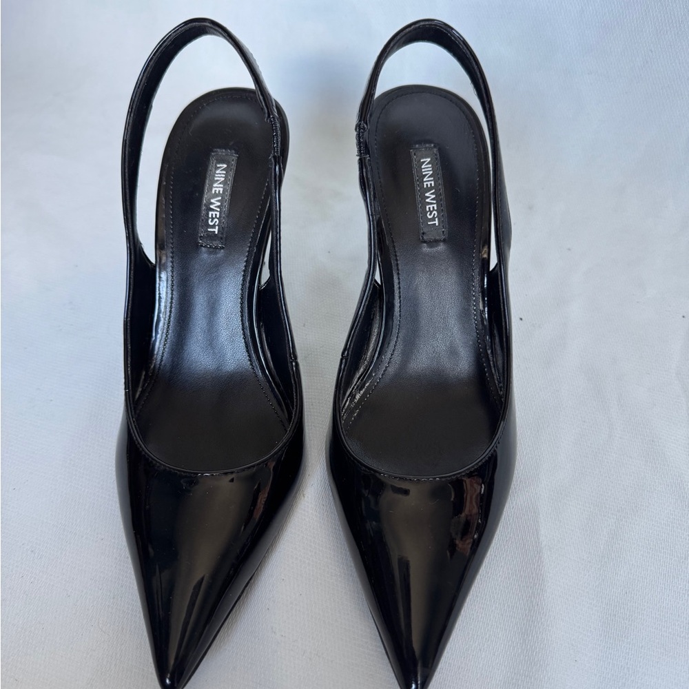 Nine West Black Patent Heels - Picture 1 of 8